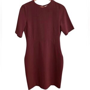 H&M rich brown short-sleeve sheath dress Women’s Size 12